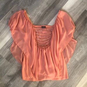 Daytrip flowy sleeve embellished top